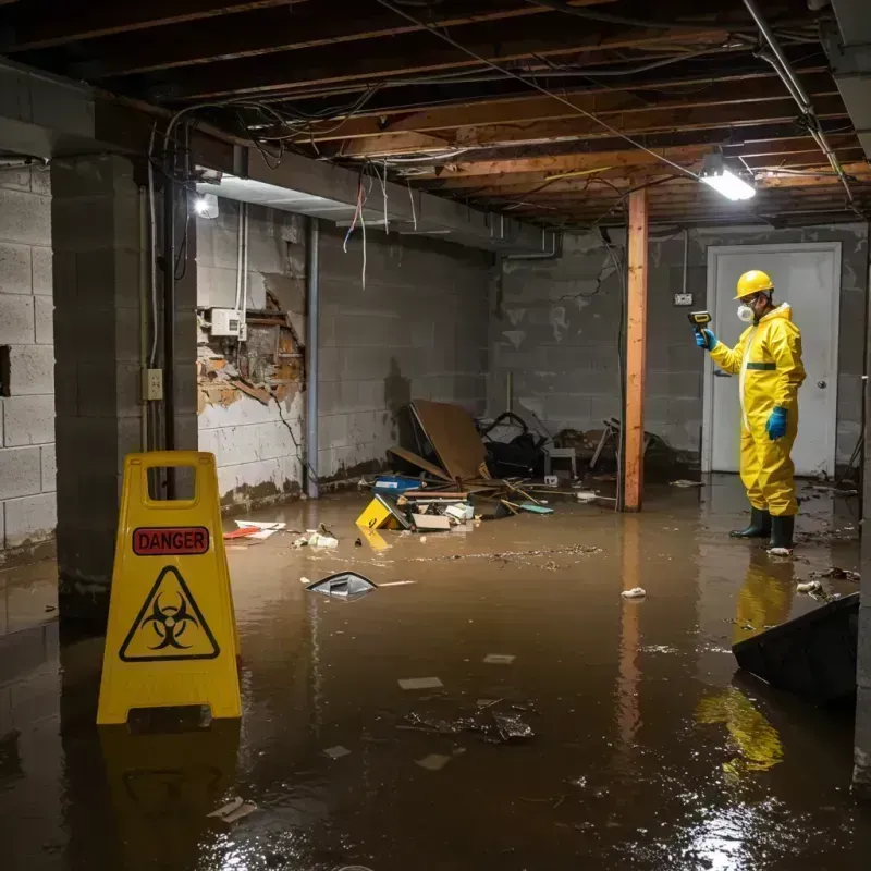 Flooded Basement Electrical Hazard in Perryville, AR Property